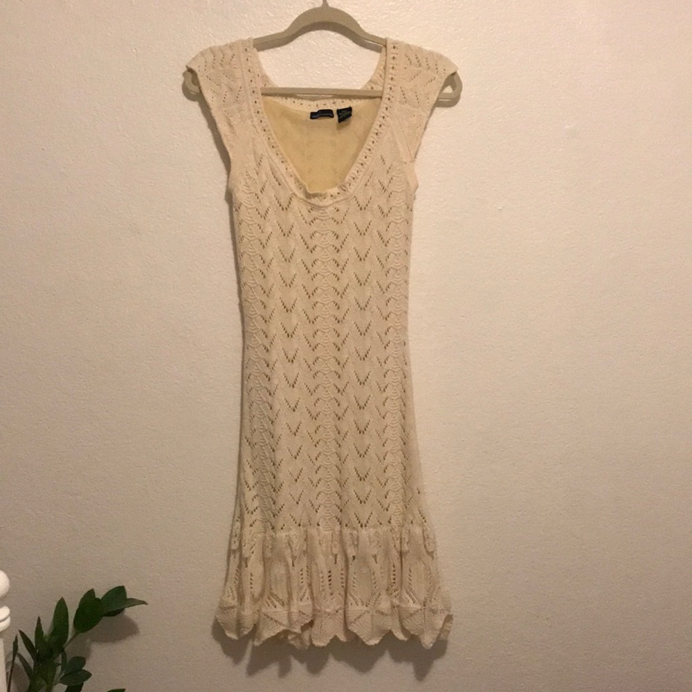 Cream knitted dress